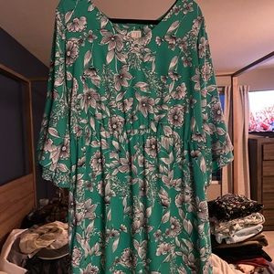 A new day floral bell sleeve dress